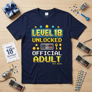 Adulting Level 18 Unlocked T Shirt