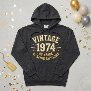 Vintage 1974 50th Birthday Hoodie