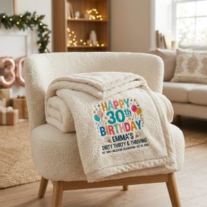 30th Birthday Milestone Keepsake Blanket