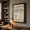 1984 Chronicle 40th Milestone Framed Canvas