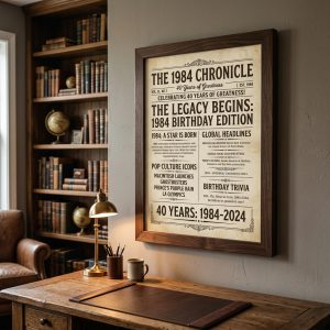 1984 Chronicle 40th Milestone Framed Canvas