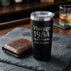 Vintage 1984 40th Birthday Matte Black Tumbler