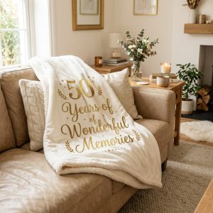 50 Years of Wonderful Memories Sherpa Blanket