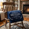 Cheers to 60 Years Milestone Fleece Throw