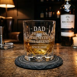 Dad The Man The Myth The Legend Whiskey Glass
