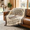 Family Tree Heirloom Woven Jacquard Tapestry Throw