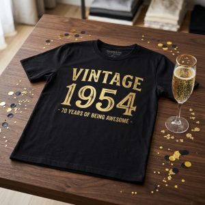 Vintage 1954 70th Milestone Birthday T Shirt