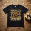 Vintage 1984 40th Birthday T Shirt