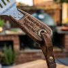Pro Pitmaster Monogrammed Heavy-Gauge Stainless BBQ Grill Tool Set Close-Up Detail