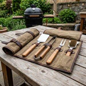 Pro Pitmaster Monogrammed Heavy-Gauge Stainless BBQ Grill Tool Set
