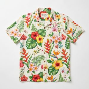 Personalized Birth Month Floral Hawaiian Resort Shirt