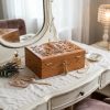 Personalized Birth Month Flower Botanical Hardwood Jewelry Box