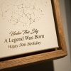 Personalized Milestone Celestial Constellation Framed Canvas Close-Up Detail