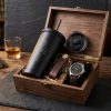The Gentleman's Milestone Birthday Walnut Chest & Tumbler Gift Set