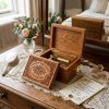 Heirloom Mechanical Wind-Up Wooden Birthday Music Box