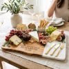 Handcrafted Live-Edge Olive Wood & White Marble Birthday Serving Board