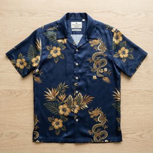 The Royal Dragon Hawaiian Celebration Silk Blend Shirt
