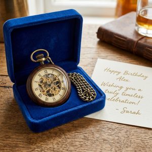 Handcrafted Sandalwood & Gunmetal Stainless Birthday Watch