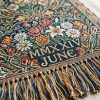 Personalized Family Birth Month Bouquet Woven Tapestry Blanket Close-Up Detail