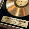 Golden Record Milestone Soundwave Birthday Acrylic Plaque Close-Up Detail