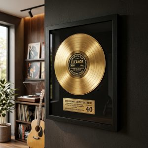 Golden Record Milestone Soundwave Birthday Acrylic Plaque