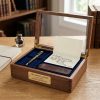 Handcrafted Solid Walnut Milestone Birthday Keepsake Memory Box