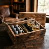 Granite & Brass Geometric Whiskey Stones Tasting Set